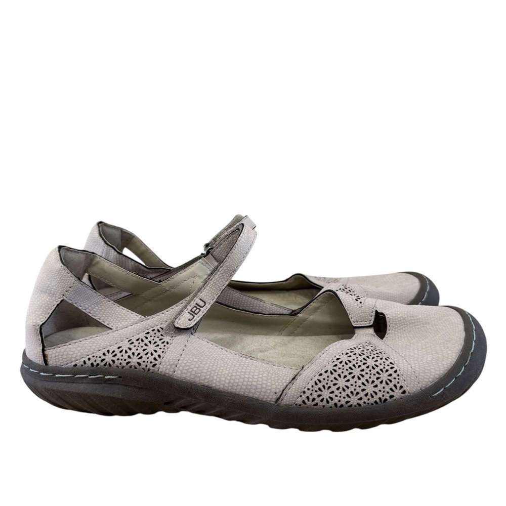 JBU Cream Leather Mary Jane Strap‎ Sandals 10